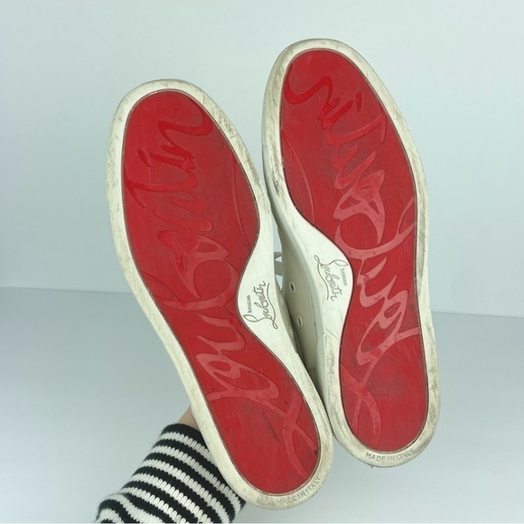 Christian Louboutin Vieira Flat Calf Bianco Women's 40 US 9.5-10 Leather White - Picture 3 of 16